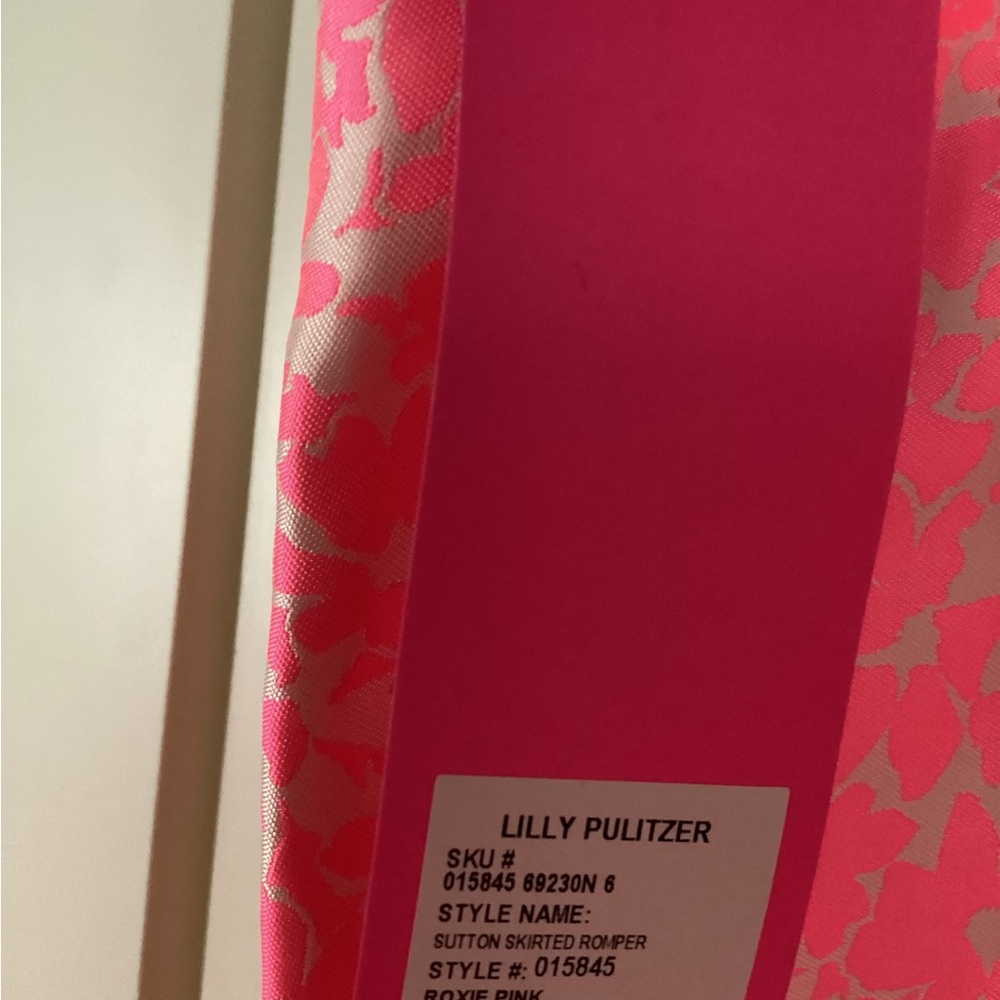 NWT Lilly Pulitzer Ariana one shoulder ruffle romper in Roxie Pink NWT - Picture 2 of 13